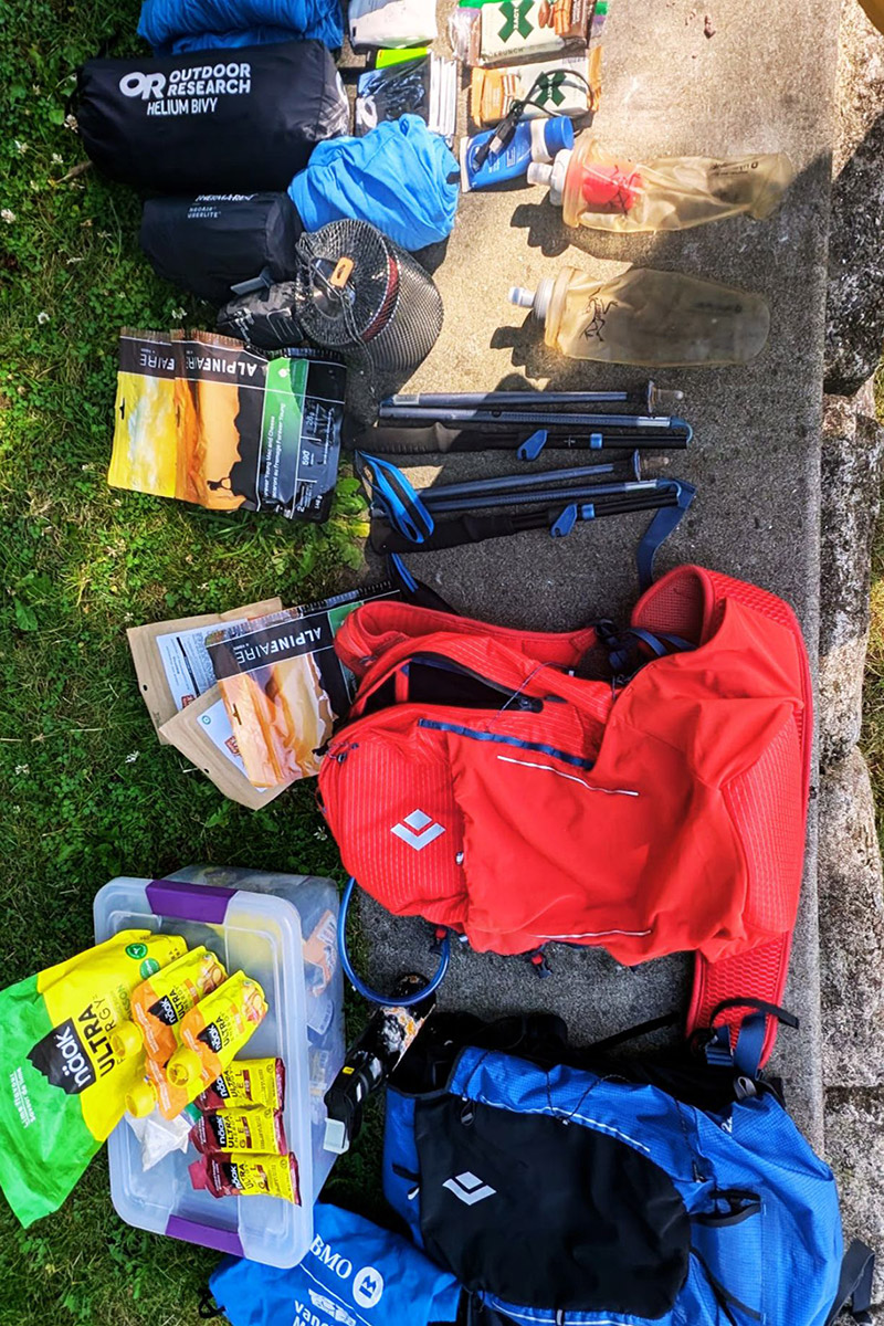 Équipement de fastpacking