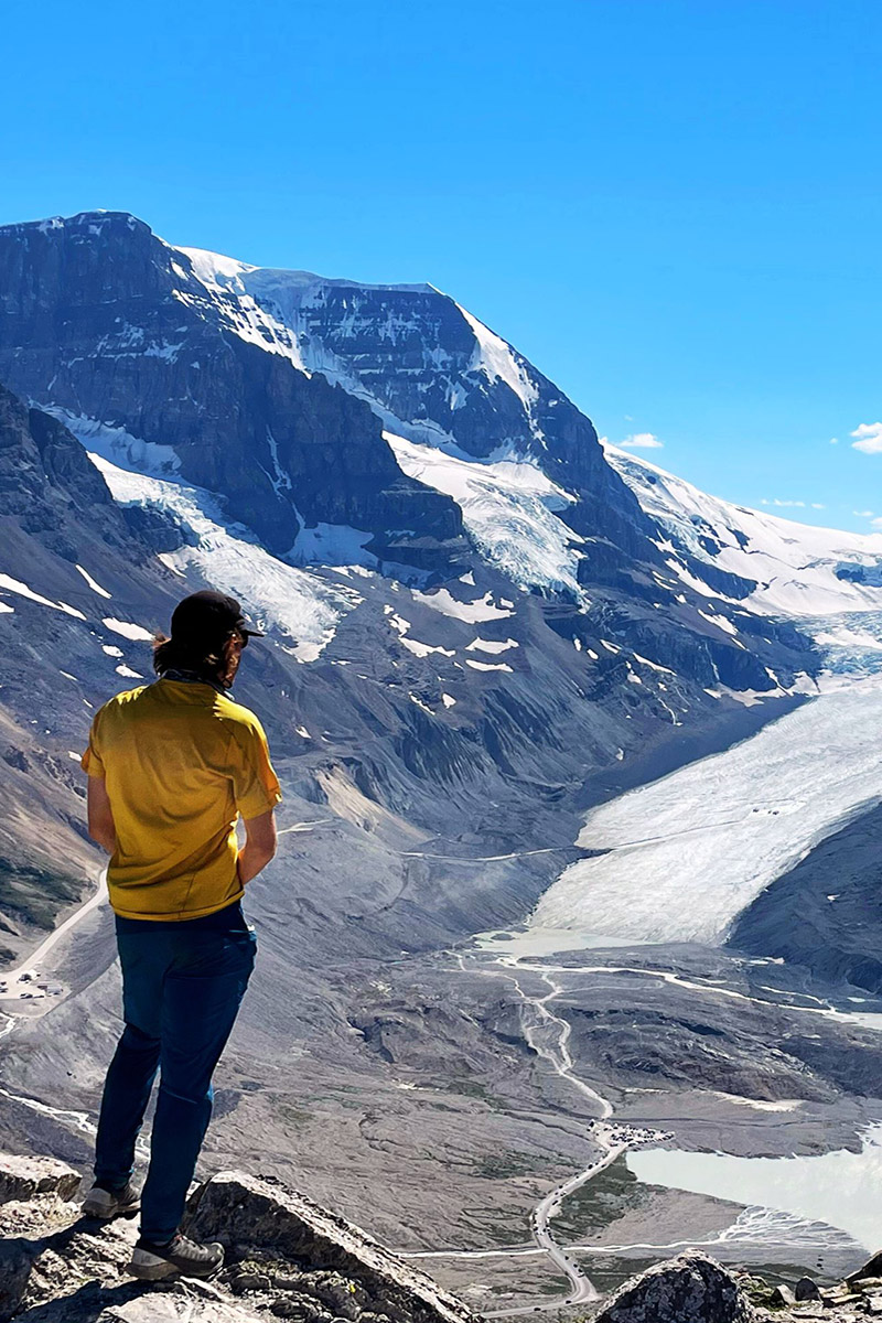 Coureur de trail dans les Rocheuses